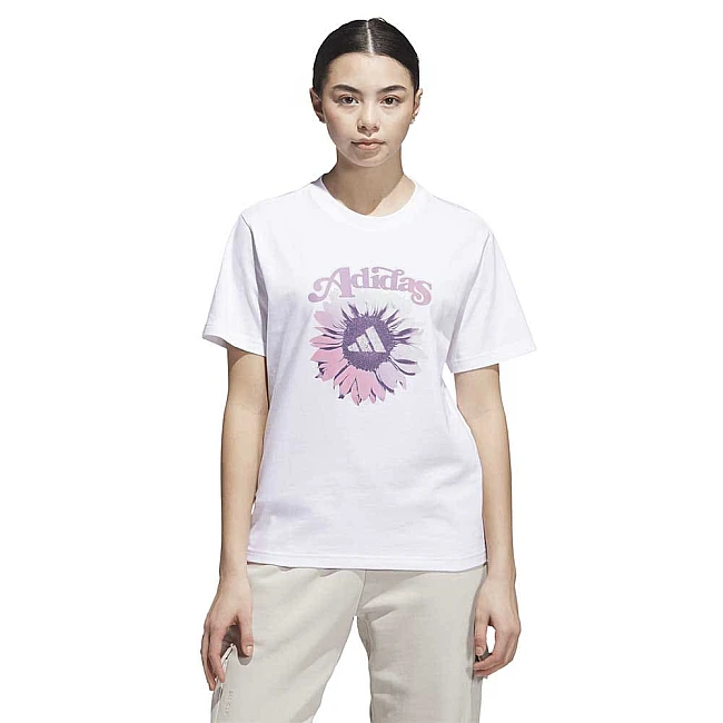 ДАМСКА ТЕНИСКА ADIDAS JN2523 FLORAL TEE БЯЛА