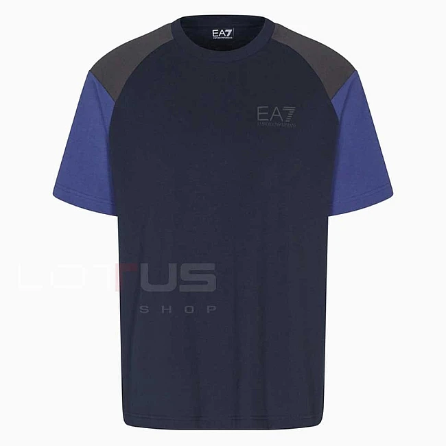 МЪЖКА ТЕНИСКА EA7 EMPORIO ARMANI 7M000942-UB102 ATHLETIC COLOUR BLOCK TEE SS 2 ТЪМНОСИНЯ