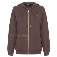 ДАМСКО ГОРНИЩЕ EA7 EMPORIO ARMANI 7W000192-U6063 CORE LADY RELAX HOODIE FZ КАФЯВО