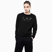 ДАМСКА БЛУЗА EA7 EMPORIO ARMANI 7W000542-UC001 LOGO SERIES T-TOP CN CRYSTAL ЧЕРНА