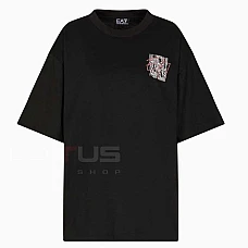 ДАМСКА ТЕНИСКА EA7 EMPORIO ARMANI 7W000726-UC001 LOGO SERIES TEE SS WRITTEN LOGO CROSSOVER ЧЕРНА