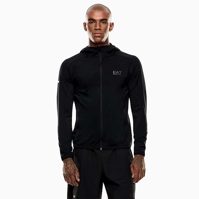 МЪЖКО ГОРНИЩЕ EA7 EMPORIO ARMANI 7M000591-UC001 VIGOR7 HOODIE FZ PL ST ЧЕРНО