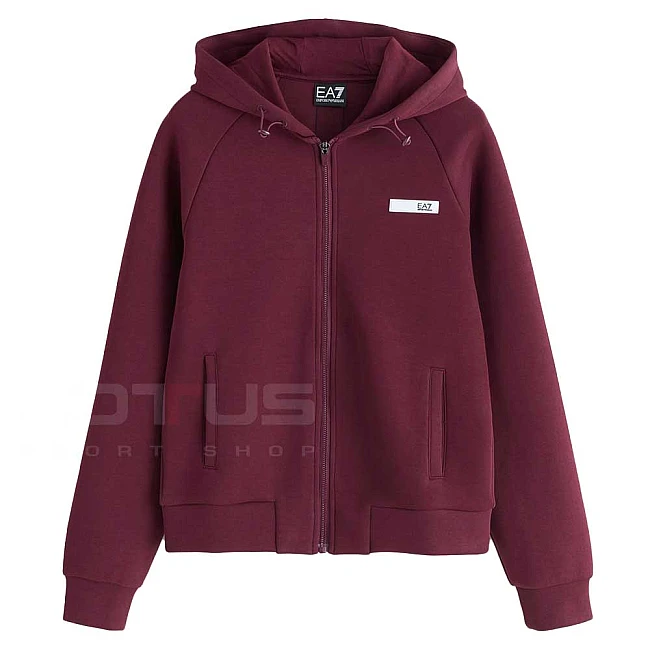 ДАМСКО ГОРНИЩЕ EA7 EMPORIO ARMANI 7W000675-M5064 NATURAL VENTUS7 HOODIE FZ БОРДО