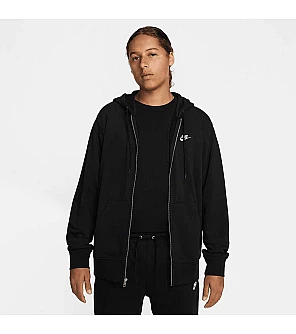 МЪЖКО ГОРНИЩЕ NIKE FN3884-010 CLUB FT FZ HOODIE ЧЕРНО