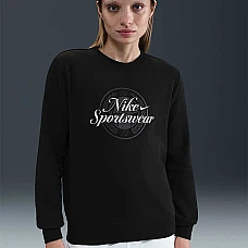 ДАМСКА БЛУЗА NIKE HV2342-010 NSW CLUB FLC GX STD CREW ЧЕРНА