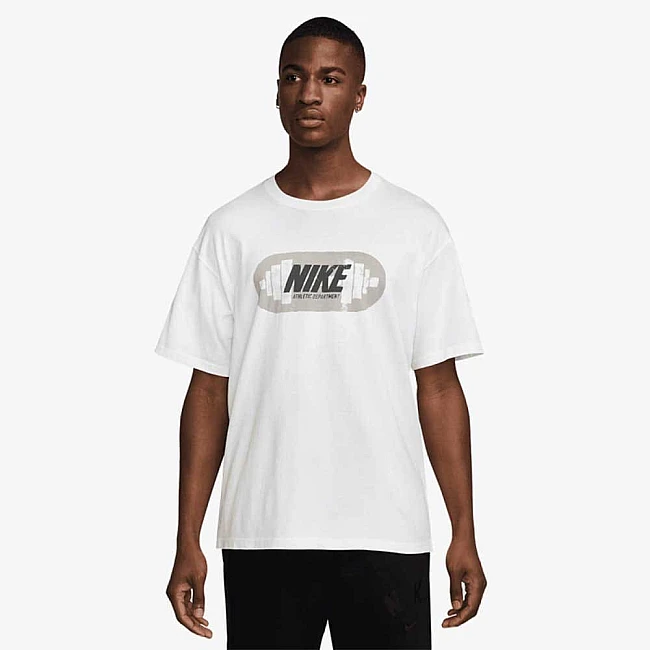 МЪЖКА ТЕНИСКА NIKE HV4133-100 TEE M90 GYM HERITAGE БЯЛА
