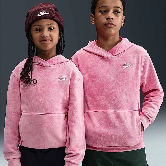 ДЕТСКИ СУИТШЪРТ ЗА МОМИЧЕ NIKE IH2375-684 NSW WASH PO HOODIE FT РОЗОВ