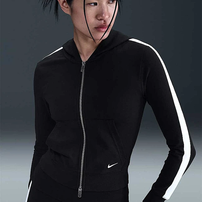 ДАМСКО ГОРНИЩЕ NIKE IH4061-010 NSW FZ HD LS TOP GLS ЧЕРНО