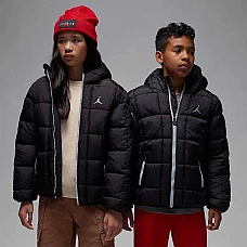 ДЕТСКО ЯКЕ ЗА МОМЧЕ NIKE 95F009-023 JORDAN ESSENTIAL MDWT PUFFER ЧЕРНО