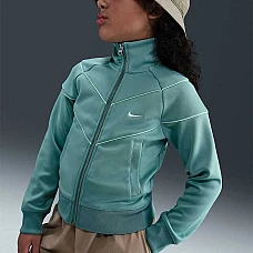 ДЕТСКО ГОРНИЩЕ ЗА МОМИЧЕ NIKE HQ9448-017 NSW TRACK JKT POLY KNIT ЗЕЛЕНО