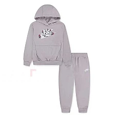 ДЕТСКИ СПОРТЕН ЕКИП ЗА МОМИЧЕ NIKE 36N378-PA1 PO HOODIE JOGGER FT PANT SET БЛЕДОЛИЛАВ