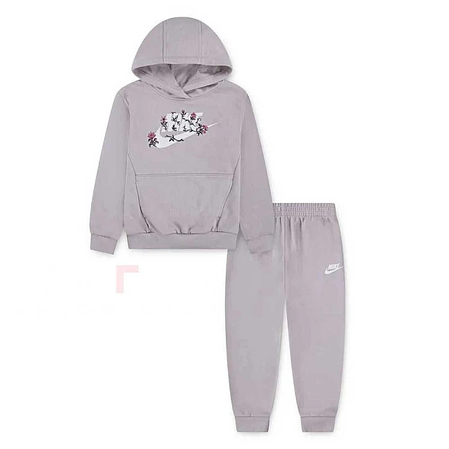 ДЕТСКИ СПОРТЕН ЕКИП ЗА МОМИЧЕ NIKE 36N378-PA1 PO HOODIE JOGGER FT PANT SET БЛЕДОЛИЛАВ