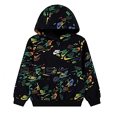 ДЕТСКИ СУИТШЪРТ ЗА МОМЧЕ NIKE 86N206-023 NSW AOP REVEAL PO ЧЕРЕН