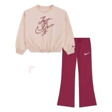 БЕБЕШКИ СПОРТЕН ЕКИП ЗА МОМИЧЕ NIKE 26N144-ADZ SWOOSH ON POINTE LEGGING S КОРАЛОВ/РОЗОВ