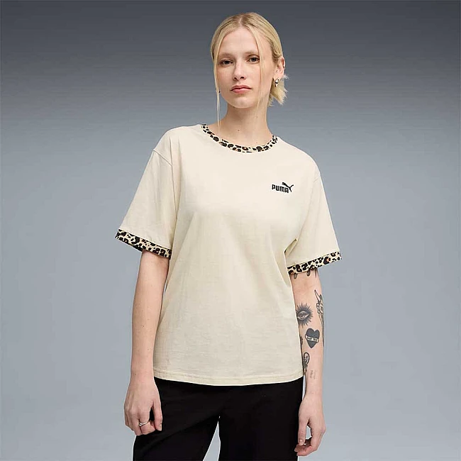 ДАМСКА ТЕНИСКА PUMA 68808287 ESS GRAPHIC ANIMAL RELAXED TEE БЕЖОВА