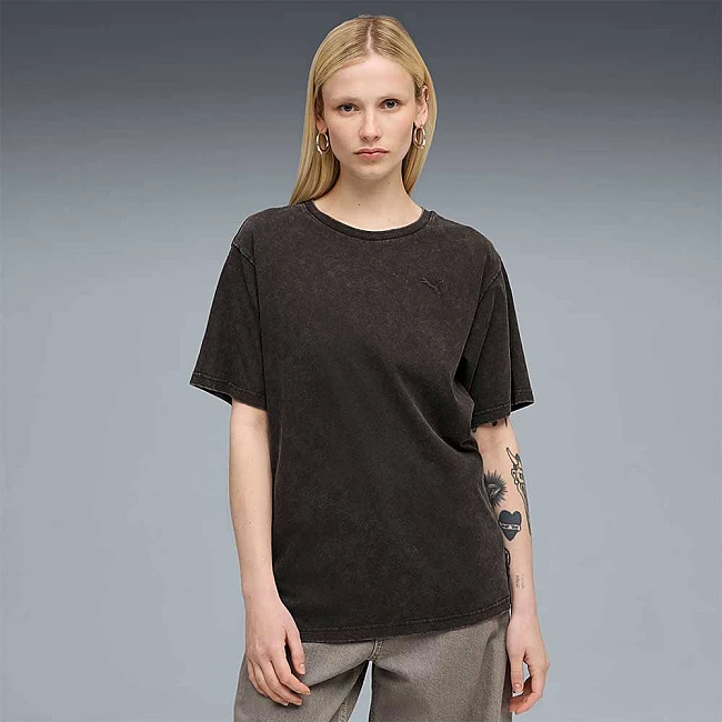ДАМСКА ТЕНИСКА PUMA 68810201 ESS ELEVATED RELAXED WASH TEE ЧЕРНА