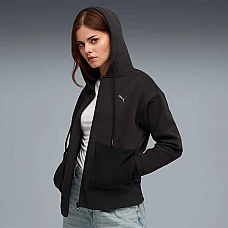 ДАМСКО ГОРНИЩЕ PUMA 63301101 HER RELAXED FULL-ZIP HOODIE FL ЧЕРНО