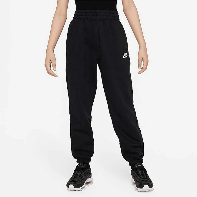 ДЕТСКО ДОЛНИЩЕ ЗА МОМИЧЕ NIKE FD2933-010 NSW CLUB FLC LOOSE PANT LBR ЧЕРНО