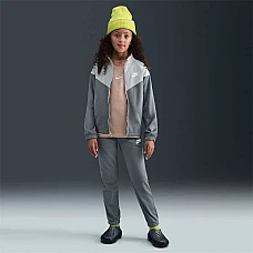 ДЕТСКИ СПОРТЕН ЕКИП ЗА МОМЧЕ NIKE HQ9315-084 NSW DF TRACKSUIT PK FZ СИВ