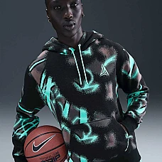 МЪЖКИ СУИТШЪРТ NIKE HV3378-339 JA MORANT CLUB BB PO HOODIE ЧЕРЕН