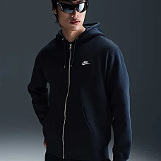 МЪЖКО ГОРНИЩЕ NIKE FN3861-451 CLUB BB FZ HOODIE ТЪМНОСИНЬО
