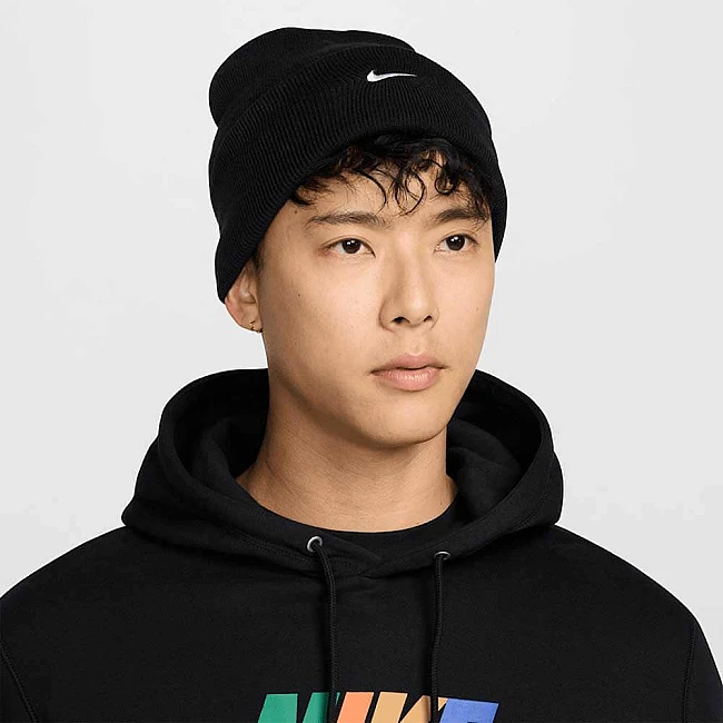 ЗИМНА ШАПКА NIKE HF0187-010 PEAK BEANIE TC SWSH F24 L ЧЕРНА