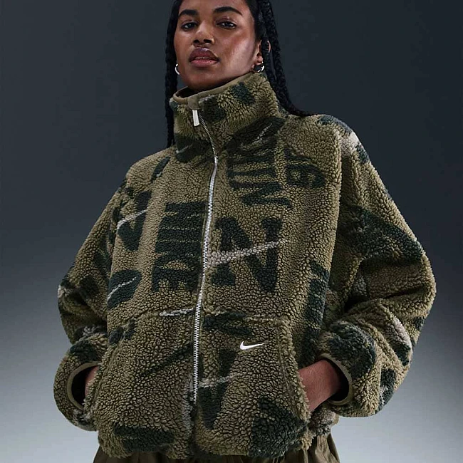 ДАМСКО ЯКЕ NIKE HV2070-222 NSW STREET SHERPA JKT ЗЕЛЕНО