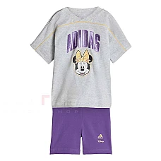 БЕБЕШКИ СПОРТЕН ЕКИП ЗА МОМИЧЕ ADIDAS JZ3549 I DY MI T SET СИВ/ЛИЛАВ