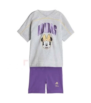 БЕБЕШКИ СПОРТЕН ЕКИП ЗА МОМИЧЕ ADIDAS JZ3549 I DY MI T SET СИВ/ЛИЛАВ