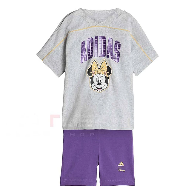 БЕБЕШКИ СПОРТЕН ЕКИП ЗА МОМИЧЕ ADIDAS JZ3549 I DY MI T SET СИВ/ЛИЛАВ