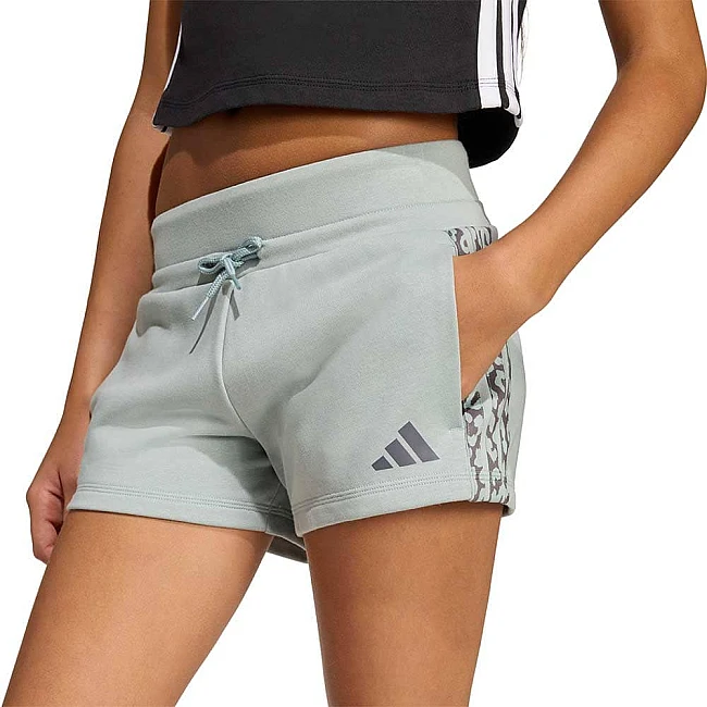 ДЕТСКИ КЪСИ ПАНТАЛОНИ ЗА МОМИЧЕ ADIDAS KB6971 JG AN 3S FT SH ЗЕЛЕНИ