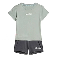 БЕБЕШКИ СПОРТЕН ЕКИП ЗА МОМЧЕ ADIDAS KB9670 I LIN T-SET 160 ЗЕЛЕН/СИВ