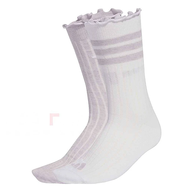 ДЕТСКИ ЧОРАПИ ADIDAS KC9606 GLOW SOCK 2PP БЕЛИ/БЛЕДОЛИЛАВИ