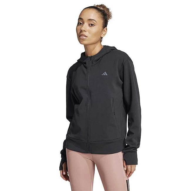 ДАМСКО ГОРНИЩЕ ADIDAS JP2654 D4T FZ HOODIE ЧЕРНО