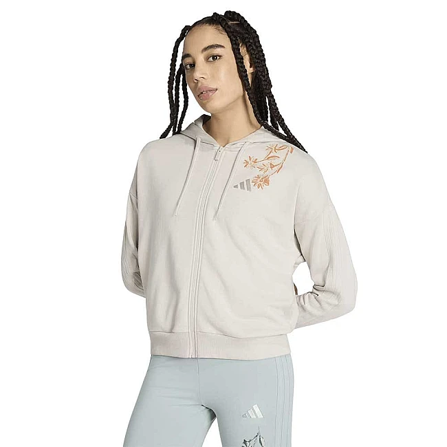 ДАМСКО ГОРНИЩЕ ADIDAS KF0013 W 3S FT FZ HD БЕЖОВО