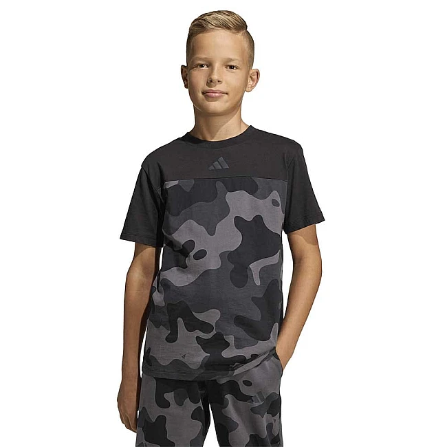 ДЕТСКА ТЕНИСКА ЗА МОМЧЕ ADIDAS KS1518 J CAMO TEE ЧЕРНА