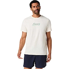 МЪЖКА ТЕНИСКА ASICS 2031F334-100 LOGO GRAPHIC TEE КРЕМАВА