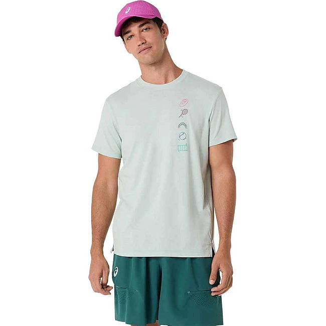 МЪЖКА ТЕНИСКА ASICS 2041A351-402 GAME SEASONAL GRAPHIC TEE БЛЕДОЗЕЛЕНА