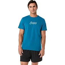 МЪЖКА ТЕНИСКА ASICS 2031F334-400 LOGO GRAPHIC TEE СИНЯ
