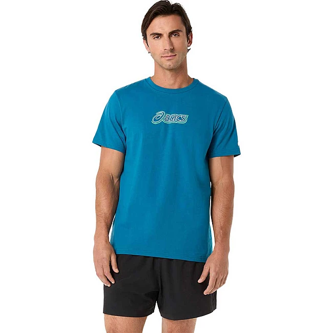 МЪЖКА ТЕНИСКА ASICS 2031F334-400 LOGO GRAPHIC TEE СИНЯ