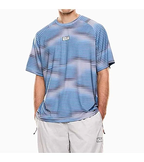 МЪЖКА ТЕНИСКА EA7 EMPORIO ARMANI 7M001371-F9026 VENTUS7 M TEE GRAPHIC ALLOVER SS PL ST СВЕТЛОСИНЯ