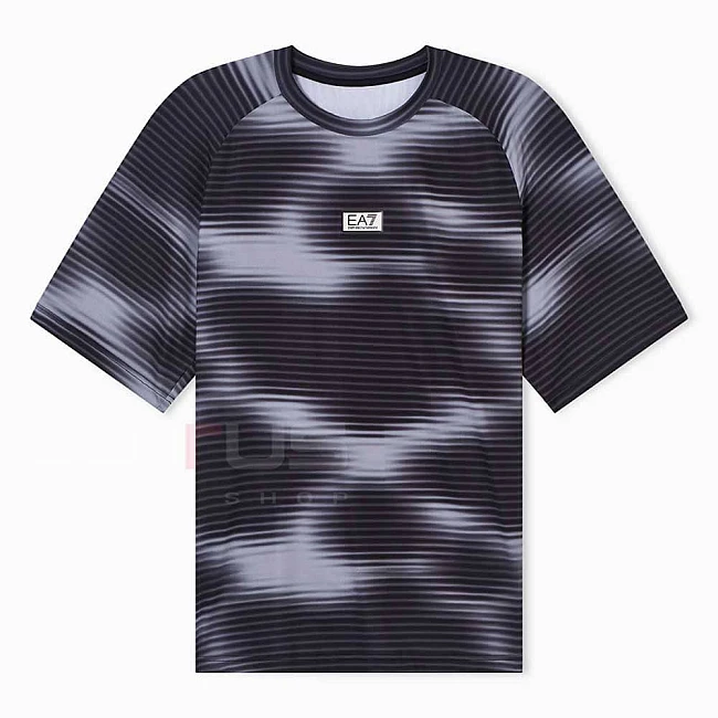 МЪЖКА ТЕНИСКА EA7 EMPORIO ARMANI 7M001371-FC041 VENTUS7 M TEE GRAPHIC ALLOVER SS PL ST ЧЕРНА