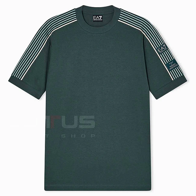 МЪЖКА ТЕНИСКА EA7 EMPORIO ARMANI 7M001507-U7260 LOGO SERIES M TEE SS PREMIUM TAPE ЗЕЛЕНА