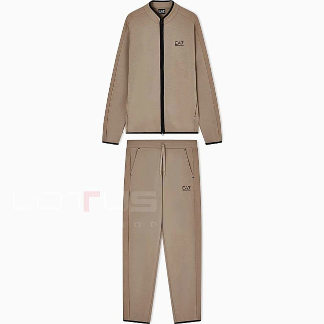 МЪЖКИ СПОРТЕН ЕКИП EA7 EMPORIO ARMANI 7M001590-U6167 ATHLETIC MIX M T-SUIT TT FZ CH CO PL БЕЖОВ/ЧЕРЕН
