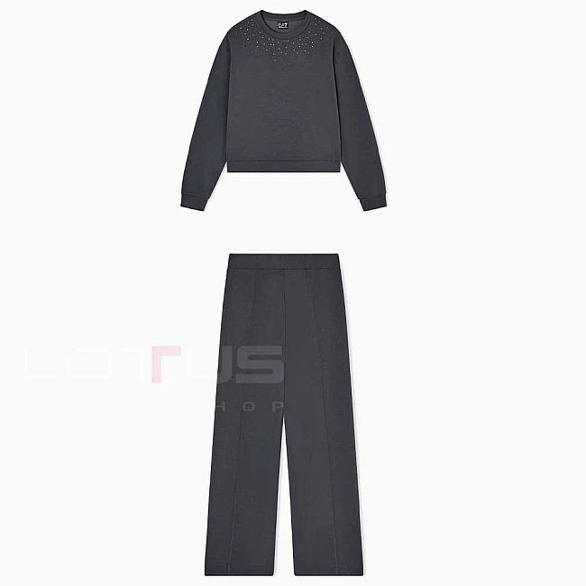 ДАМСКИ СПОРТЕН ЕКИП EA7 EMPORIO ARMANI 7W000975-U8111 TRACKSUIT W T-TOP CN OH MODAL PRECIOUS ТЪМНОСИВ