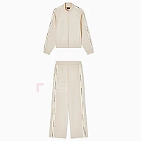 ДАМСКИ СПОРТЕН ЕКИП EA7 EMPORIO ARMANI 7W000979-U1088 TRACKSUIT W TT FZ OH LOGO SERIES TAPE БЕЖОВ