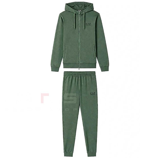 МЪЖКИ СПОРТЕН ЕКИП EA7 EMPORIO ARMANI 8NPV63-U7260 CORE ID M T-SUIT HOODIE FZ CH COFT CC ЗЕЛЕН