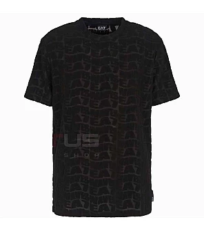 МЪЖКА ТЕНИСКА EA7 EMPORIO ARMANI 7M000508-UC001 BW M MONOGRAM TEE SS OOW ЧЕРНА