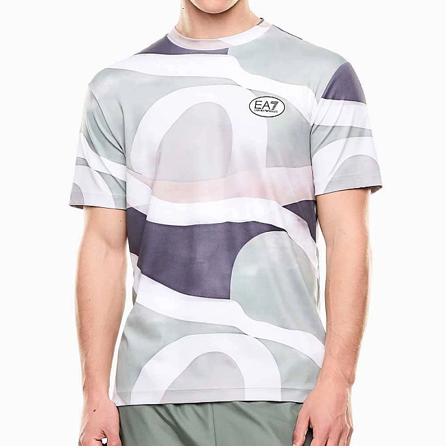 МЪЖКА ТЕНИСКА EA7 EMPORIO ARMANI 7M001531-F7077 TENNIS PRO M TEE GRAPHIC PL ЗЕЛЕНА/БЕЖОВА