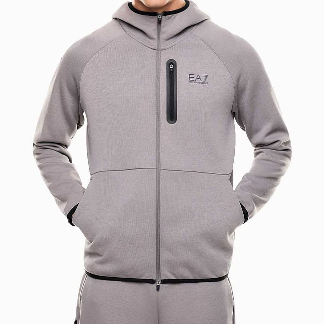 МЪЖКО ГОРНИЩЕ EA7 EMPORIO ARMANI 7M001598-U8086 NATURAL VENTUS7 M HOODIE FZ СИВО